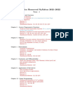 Mathematics Removed Syllabus 2021