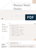 Why Women Wash Dishes: By: Filomena Colendrino