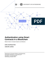 Authentication Using Smart Contracts in A Blockchain: Eric Borgsten Oskar Jiang