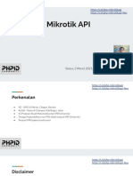 PHP Dan Mikrotik API