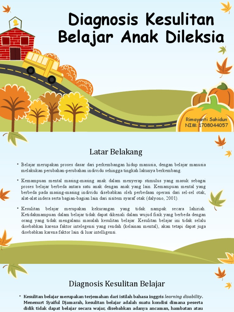 Diagnosis Kesulitan Bealajar Anak Dileksia Pdf