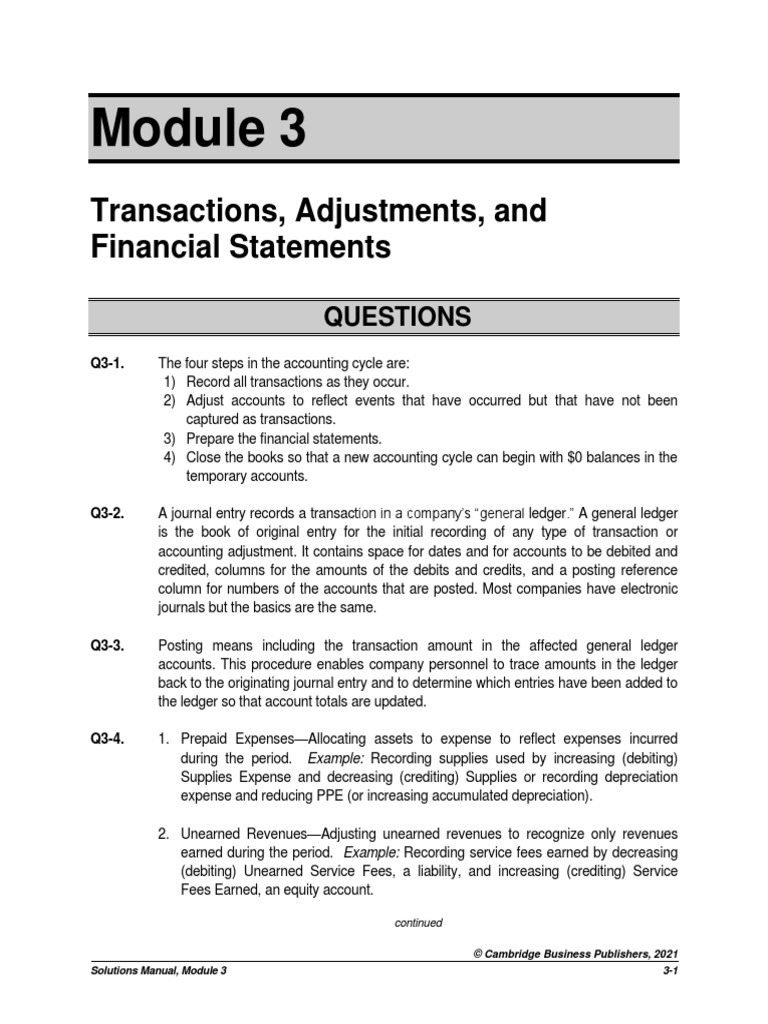 Famba 8e - SM - Mod 03 - 040320 1 | PDF | Debits And Credits 