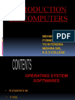 To Computers: Mehboob Mandal, FYBMS, S-136, To Ritendra Mishra Sir, K.E.S College