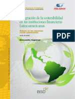 Integración de la sostenibilidad en las instituciones financieras Latinoamericanas