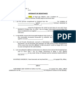 affidavit of desistance - template