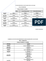 Schedule of Even End Iind Semester On Line Examination August 2021