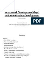 Research & Development Dept. and New Product Development: A Basic Concept