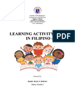 Learning Activity Sheet in Filipino