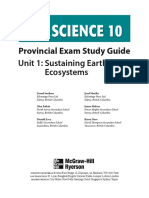 Provincial Exam Study Guide Unit 1: Sustaining Earth's Ecosystems
