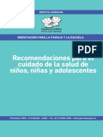 Recomendaciones Para El Cuidado de La Salud de Niños, Niñas y Adolescente