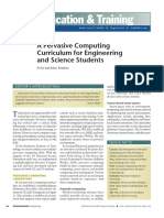 Education & Training: A Pervasive Computing Curriculum For Engineering and Science Students