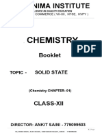 Poornima Institute Solid State Chemistry Class Notes