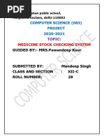 Medicine Stock Checking System Mandeep