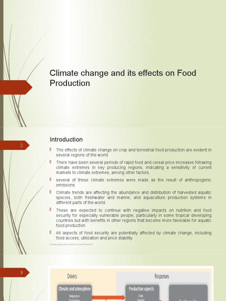 Climate Change Effects On Food Production | PDF | Climate Change ...