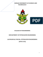 Petroleum Laboratory Manual PETE 355