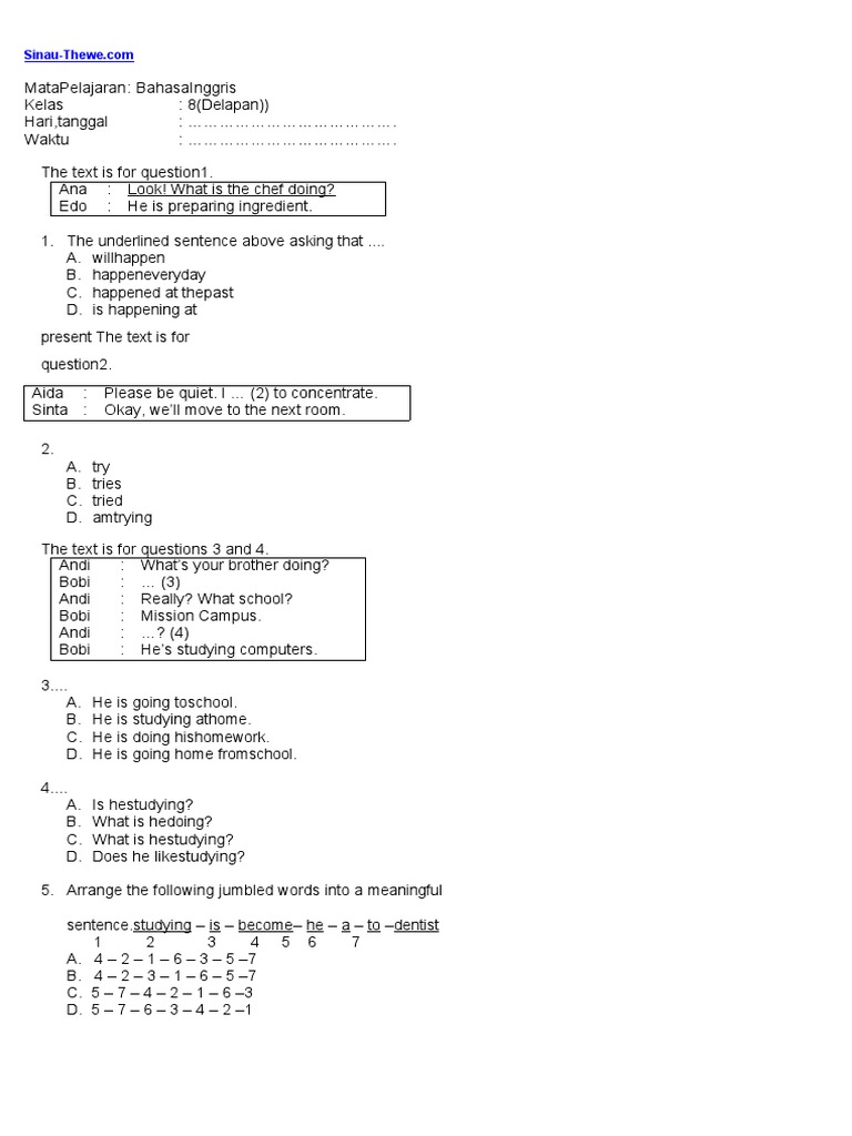 English Language Practice Questions and Dialogues | PDF | Science ...