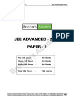 JEE Advanced Paper 2020