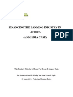 Financing The Banking Industry in Africa. A Nigeria Case