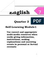 Self-Learning Modules - EEnglish-7-Q3-M1