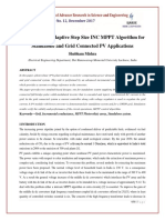 Assessment of Adaptive Step Size INC MPPT Algorithm for Standalone and Grid Connected PV Applications