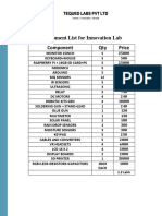 Components List For Lab