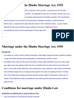 Marriage Under The Hindu Marriage Act, 1955