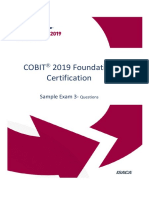 Cobit 2019 Foundation Certification: Sample Exam 3