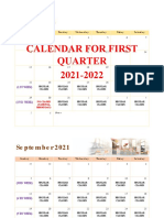 Calendar For First Quarter 2021-2022: Aug Ust 2021