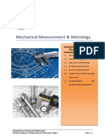 Mechanical Measurements and Metrology