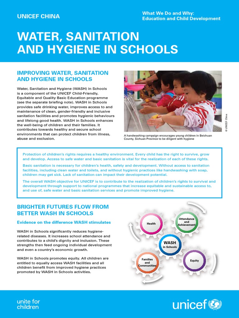 Water, Sanitation and Hygiene in Schools | PDF | Wash | Sanitation