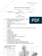 Teste de Avaliação de Ciências Da Natureza