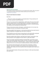 Prayer For Government Employees-Monday Convocation | PDF