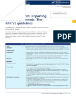 Animal Research - Reporting in Vivo Experiments - The ARRIVE Guidelines