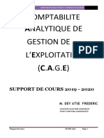 COMPTABILITE ANALYTIQUE COÜTS COMPLETS OCTOBRE 2014 Modifié 1