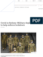 Covid in Sydney - Military Deployed To Help Enforce Lockdown - BBC News