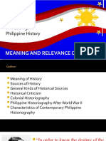 Meaning and Relevance of History: Readings in Philippine History