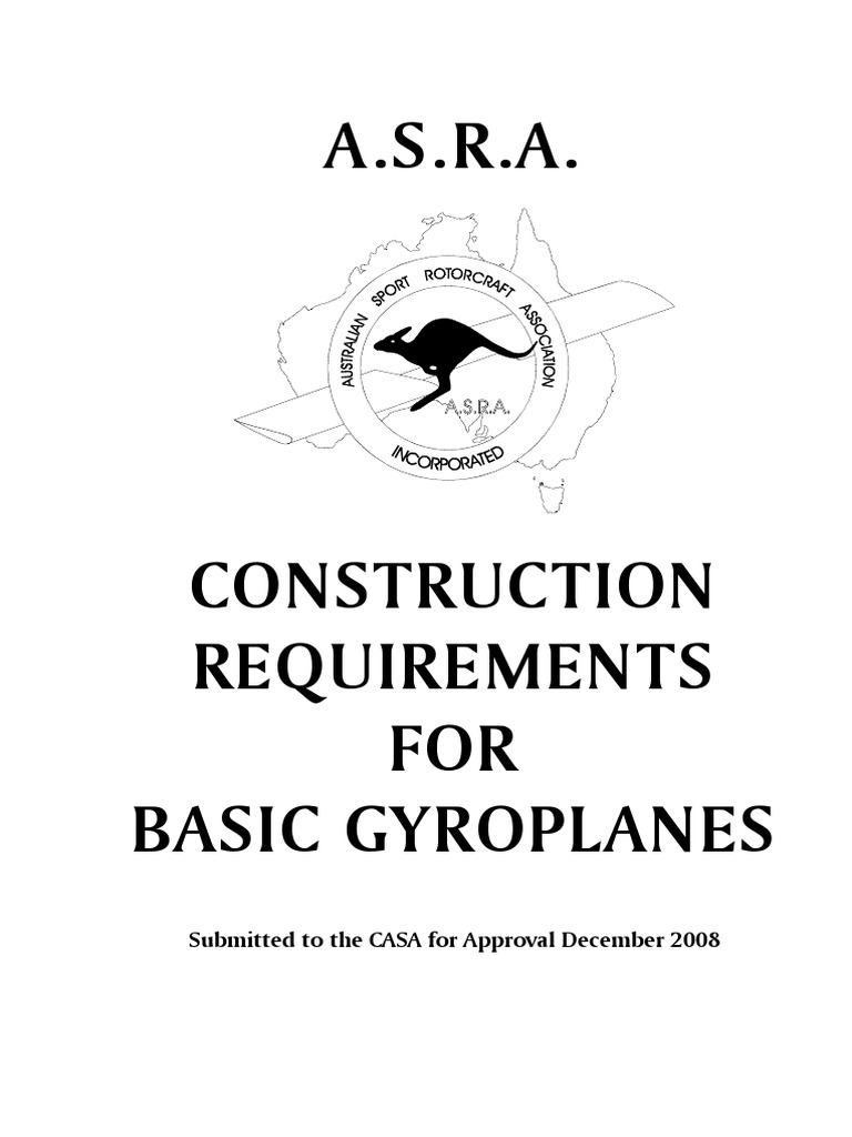 2008 Construction Requirements Gyroplanes PDF Helicopter Rotor