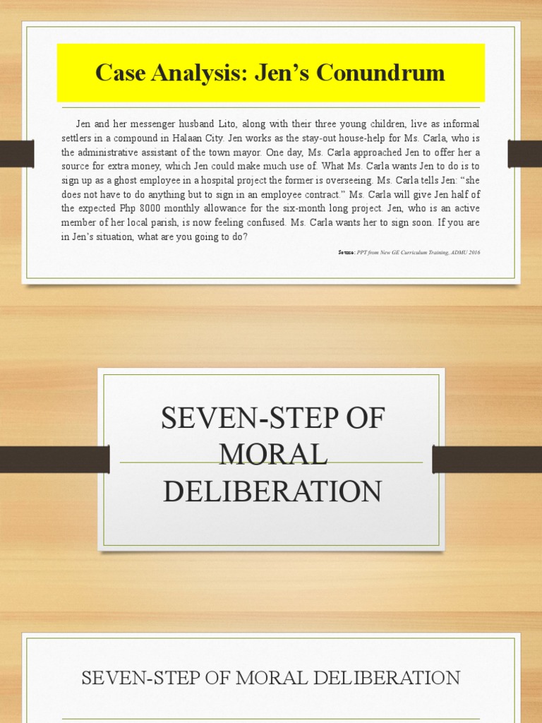 Seven Steps of Moral Deliberation | PDF | Reason | Decision Making
