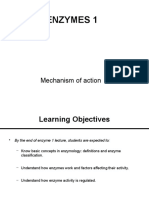 Enzymes 1: Mechanism of Action