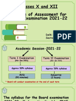 Classes X and XII Scheme of Assessment For Board Examination 2021-22