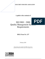 ISO 9001: 2000 Quality Management Systems Requirements: A Guide To The Contents of