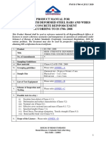 Product Manual For High Strength Deformed Steel Bars and Wires For Concrete Reinforcement ACCORDING TO IS 1786: 2008