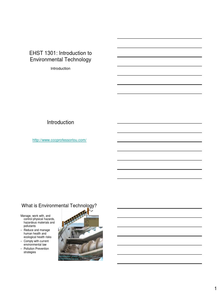 Introduction To Environmental Technology | PDF | Environmental Science ...