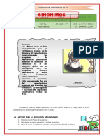 Ejercicios de Sinónimos para Tercero de Secundaria