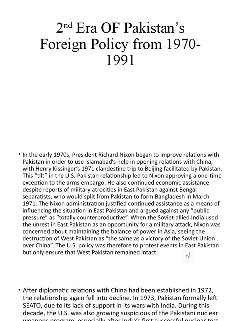 Pakistan's Foreign Policy (1970-1991) | PDF | Soviet–Afghan War ...
