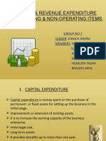 Capital & Revenue Expenditure. 2. Operating & Non-Operating Items