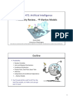 Probability Review À Markov Models: CSE 473: Artificial Intelligence