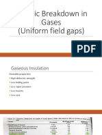 Electric Breakdown in Gases (Uniform Field Gaps)
