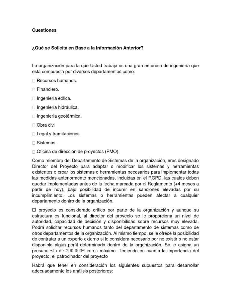 Caso Practico 5 Gestion De Riesgo Pdf La Seguridad Informática