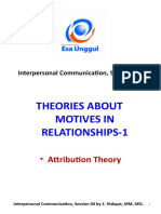 Theories About Motives in Relationships-1: - Attribution Theory